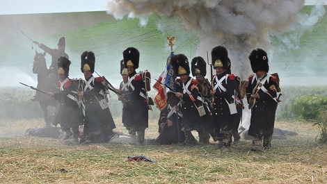 Reconstitution de la bataille de Waterloo