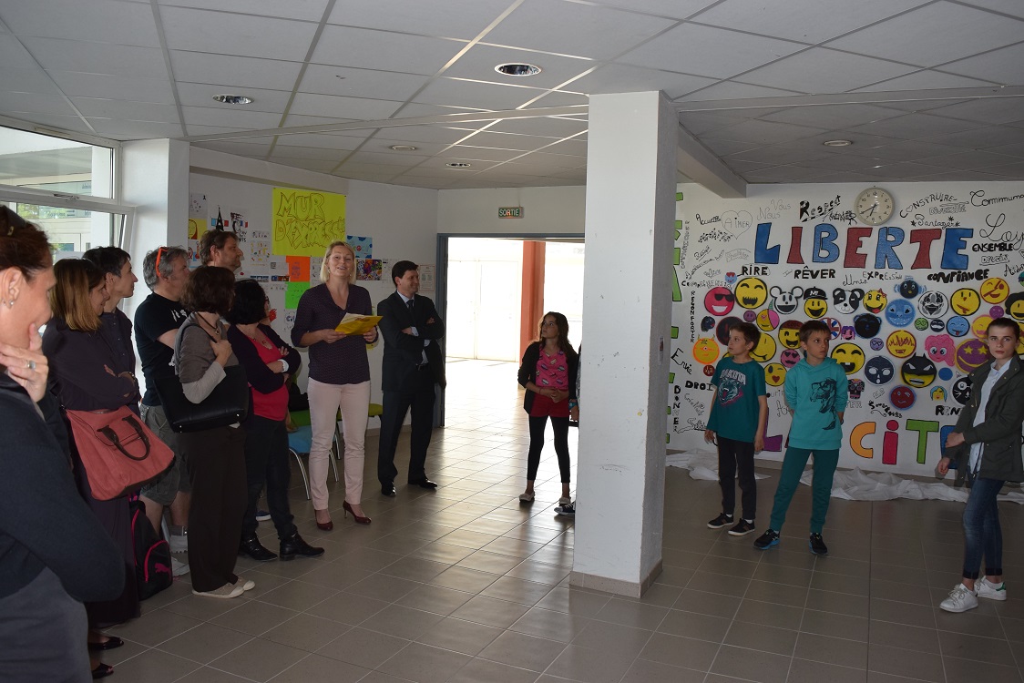 Inauguration de la fresque au foyer des élèves  Collège André Malraux