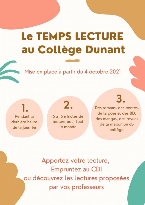 le_temps_lecture_au_college_dunant