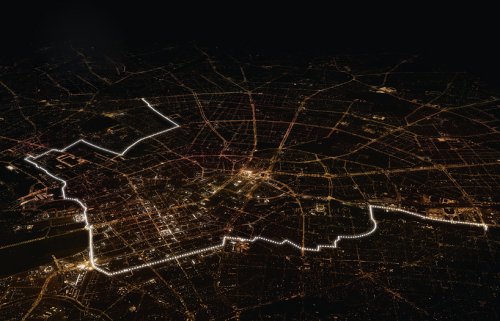 8000 ballons illuminés sur l'ancien tracé du Mur du Berlin