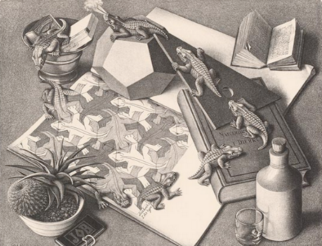 Escher "Reptiles" (lithographie 1943)