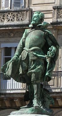 statue de Jean Guiton sur la place de l'Hôtel de ville à La Rochelle