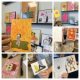 Dessins reproduisant des œuvres encadrées