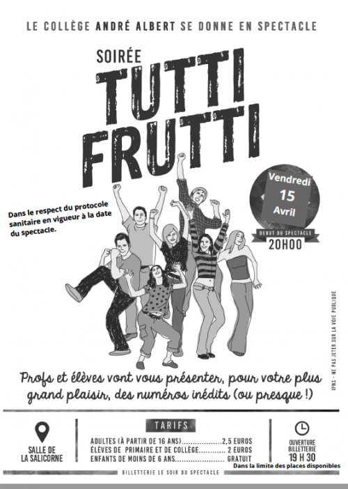 Affiche de la soirée Tutti Frutti