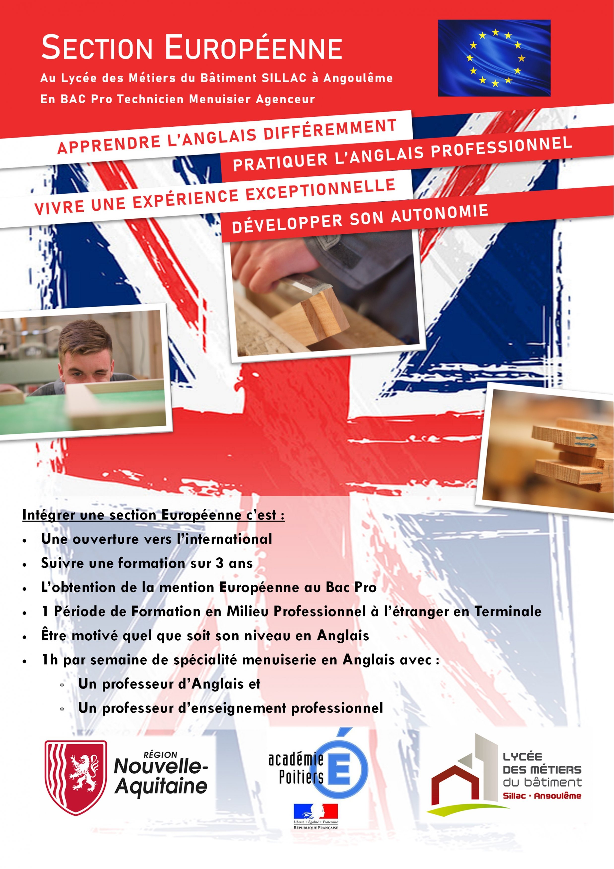 Brochure section Euro Menuiserie en français