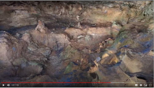 Image écran issue de la vidéo de présentation de la grotte