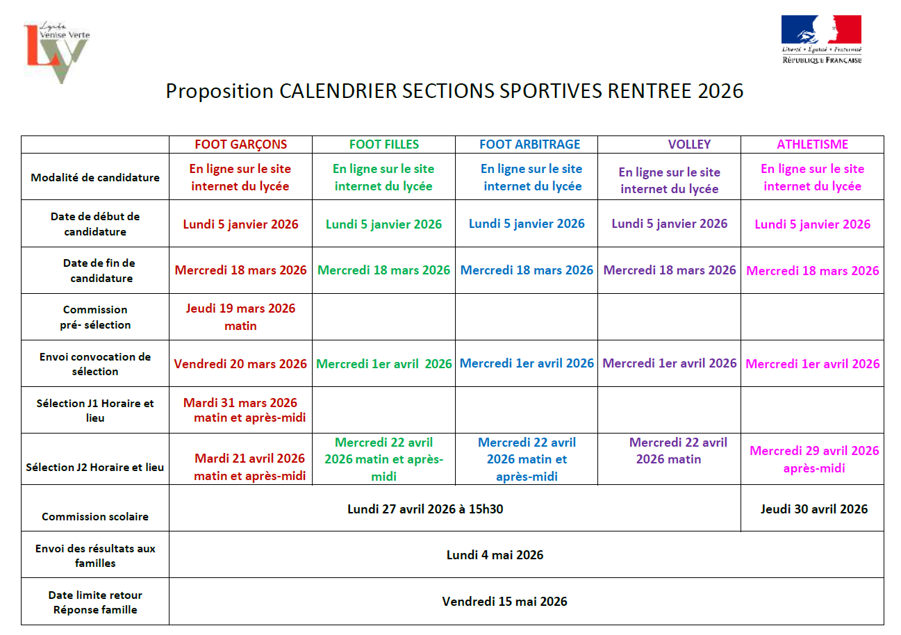 R2026 Calendrier Sections Sportives
