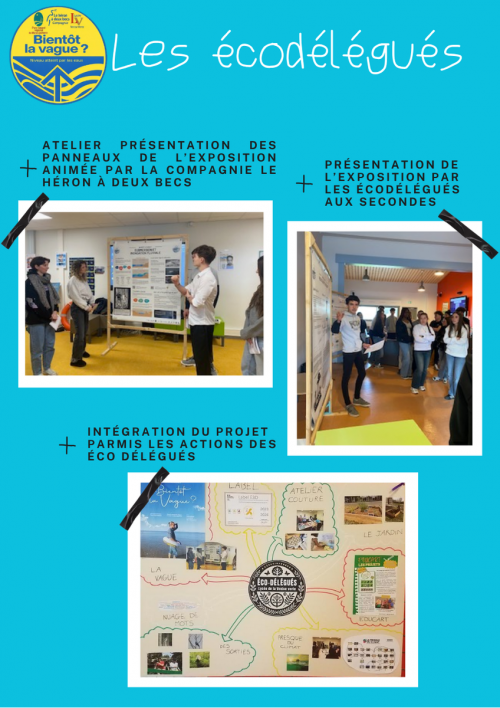 Présentation par les éco-délégués de l'exposition aux élèves de seconde